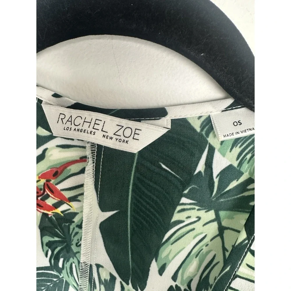 Rachel Zoe Open Kimono One Size Green Cover Up Beachy Resort Tropical Vacation